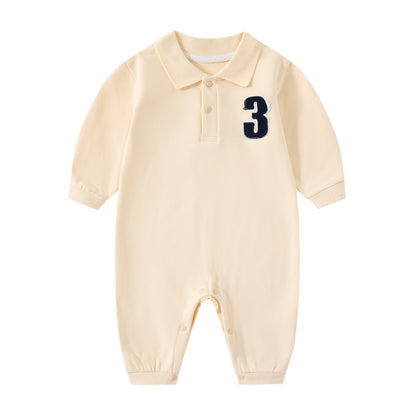Gentleman Baby Cotton Jumpsuit Long Sleeve Romper