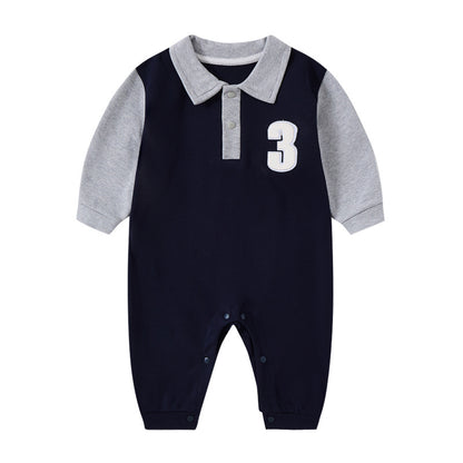Gentleman Baby Cotton Jumpsuit Long Sleeve Romper