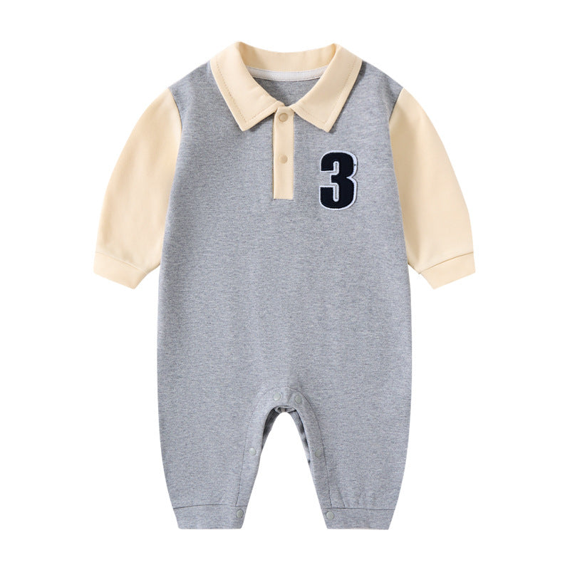 Gentleman Baby Cotton Jumpsuit Long Sleeve Romper