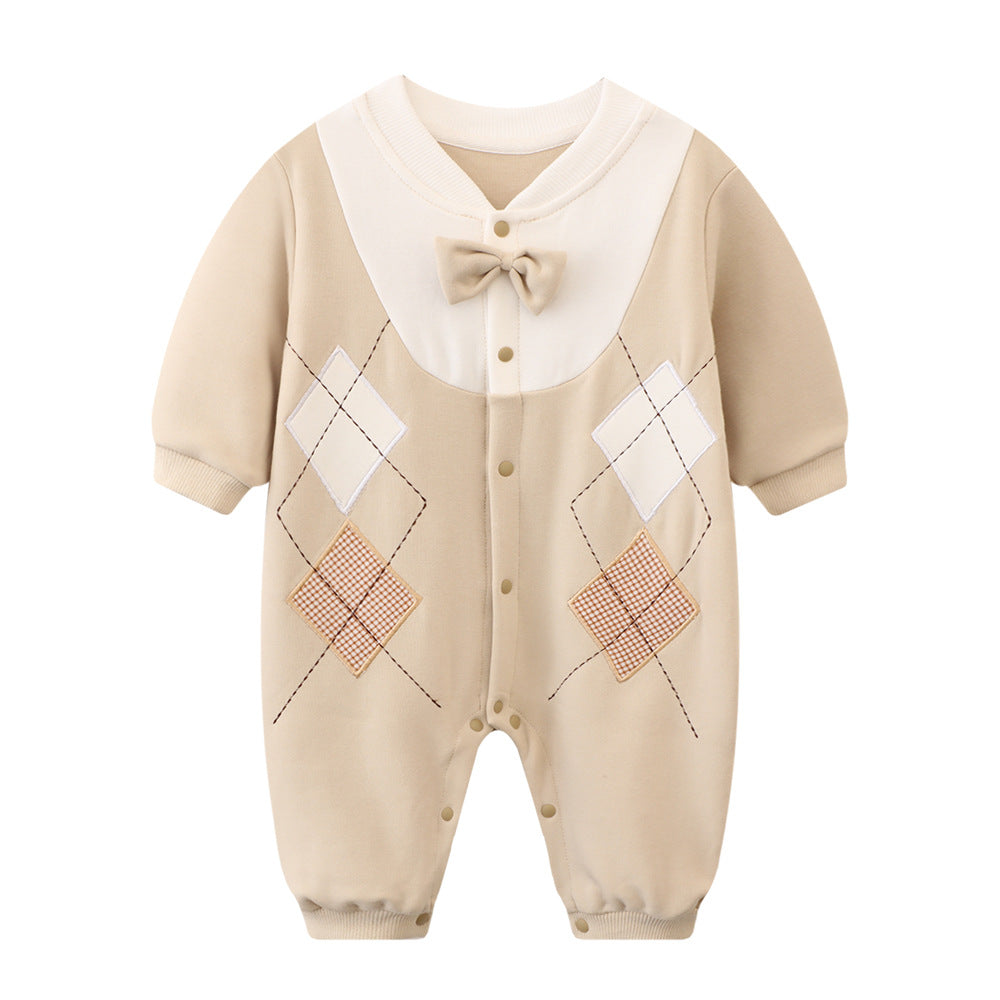 Gentleman Baby Cotton Jumpsuit Long Sleeve Romper