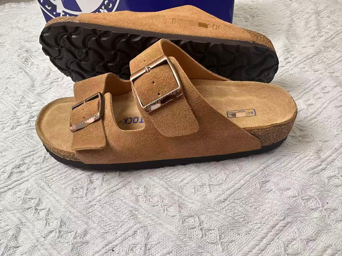 Genuine cowhide flip-flops, stylish and versatile sandals