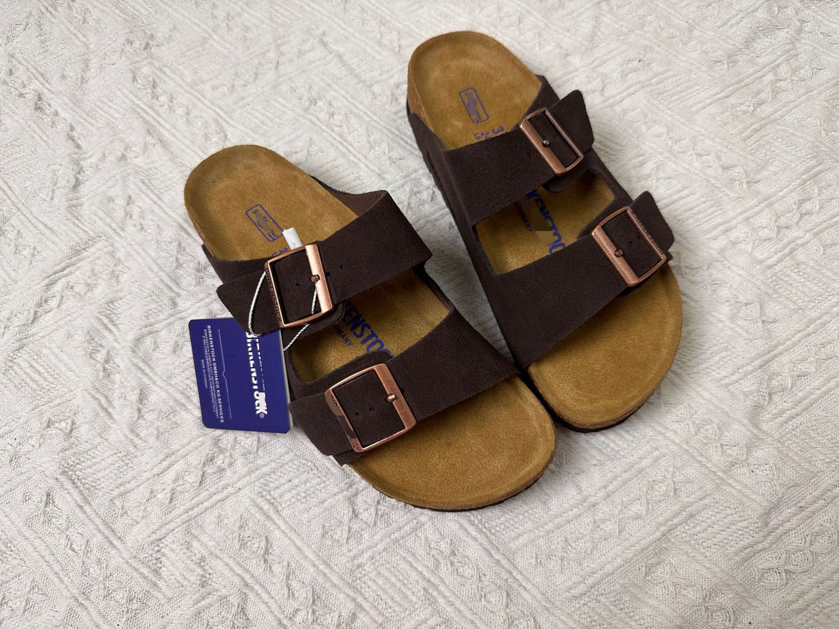 Genuine cowhide flip-flops, stylish and versatile sandals