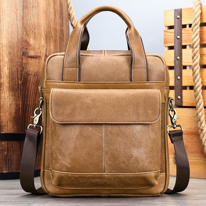 Genuine Cowhide Mens Business Briefcase