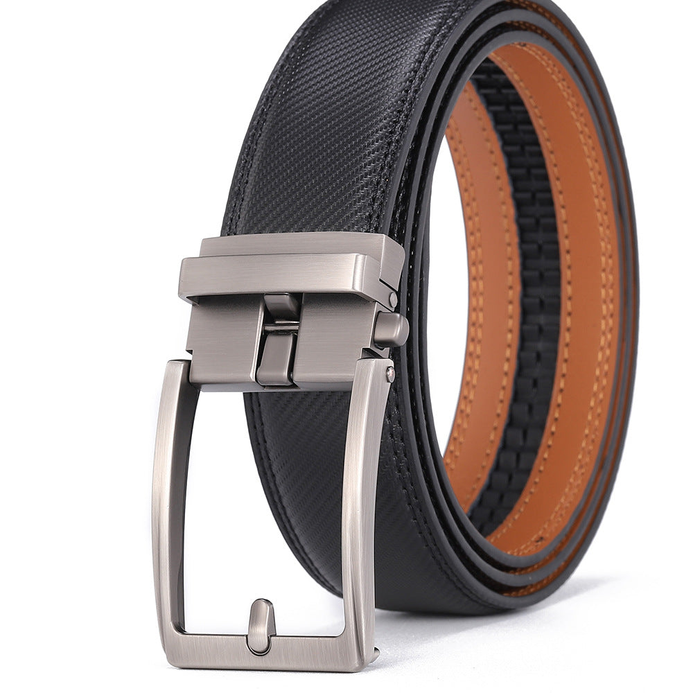 Genuine Leather Automatic Buckle Belt