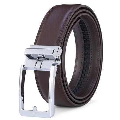Genuine Leather Automatic Buckle Belt