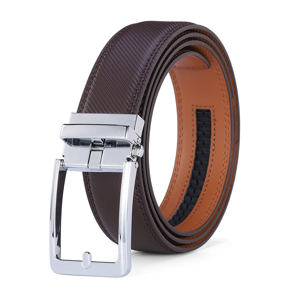 Genuine Leather Automatic Buckle Belt