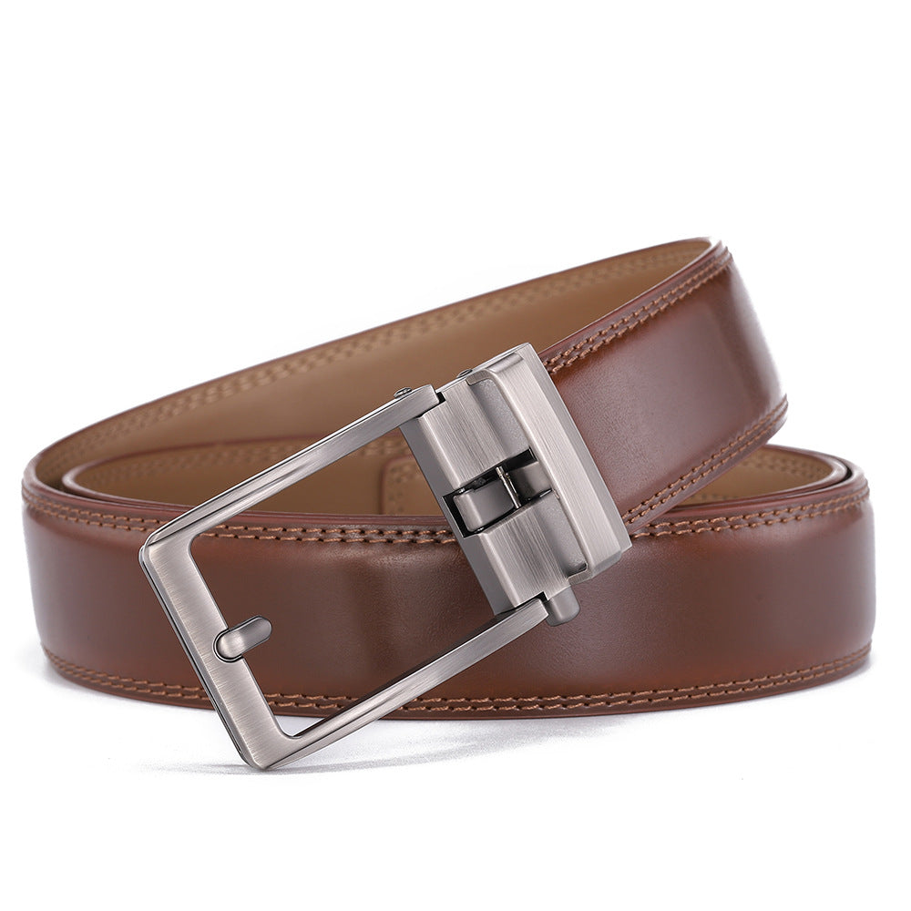 Genuine Leather Automatic Buckle Belt