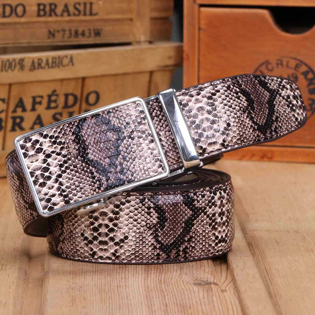 Genuine Leather Automatic Buckle Belt