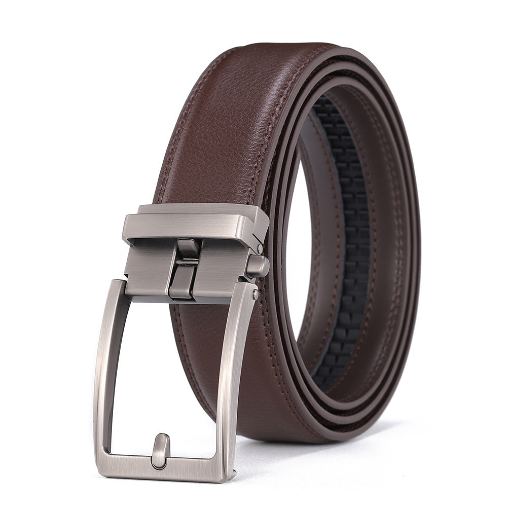 Genuine Leather Automatic Buckle Belts