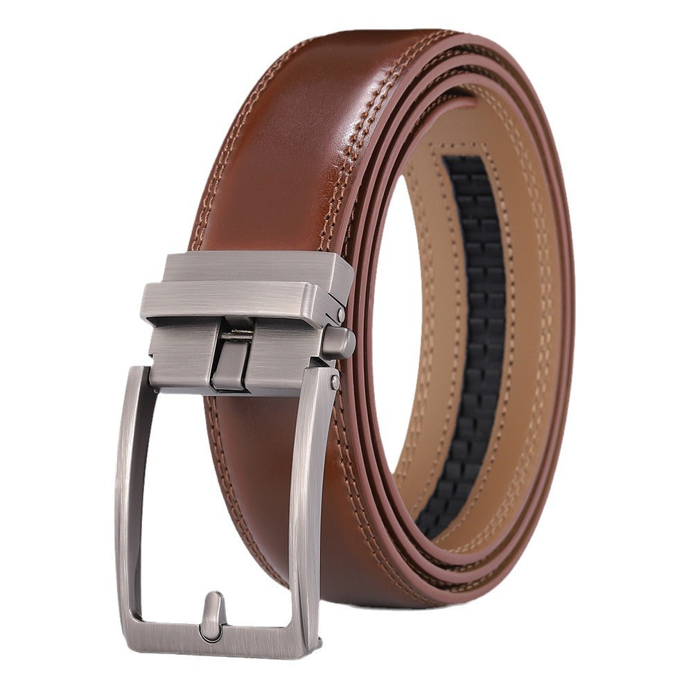 Genuine Leather Automatic Buckle Belts