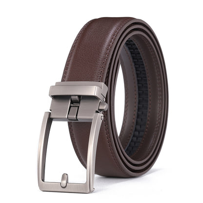 Genuine Leather Automatic Buckle Belts