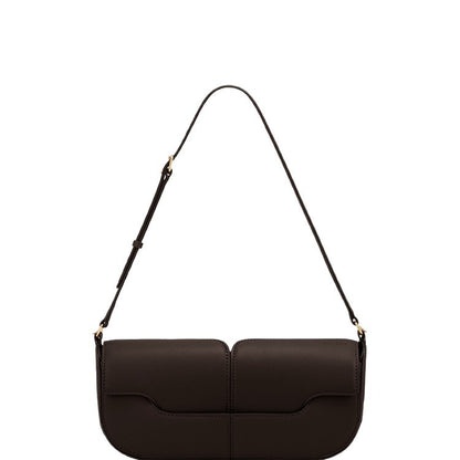 Genuine Leather Baguette Shoulder Bag