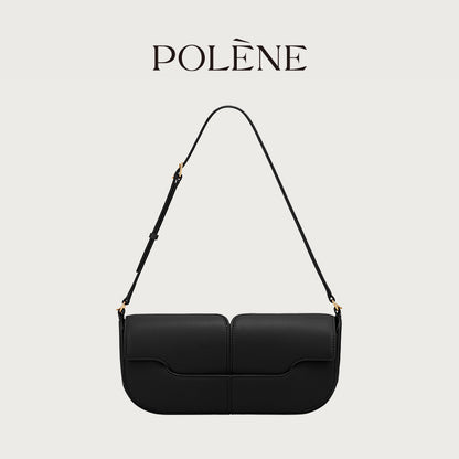 Genuine Leather Baguette Shoulder Bag