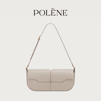 Genuine Leather Baguette Shoulder Bag