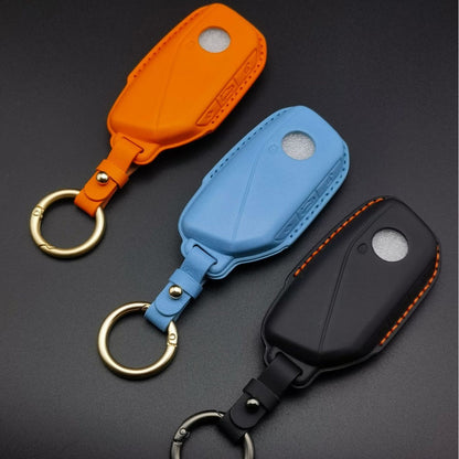 Genuine Leather BMW Key Cover with Buckle