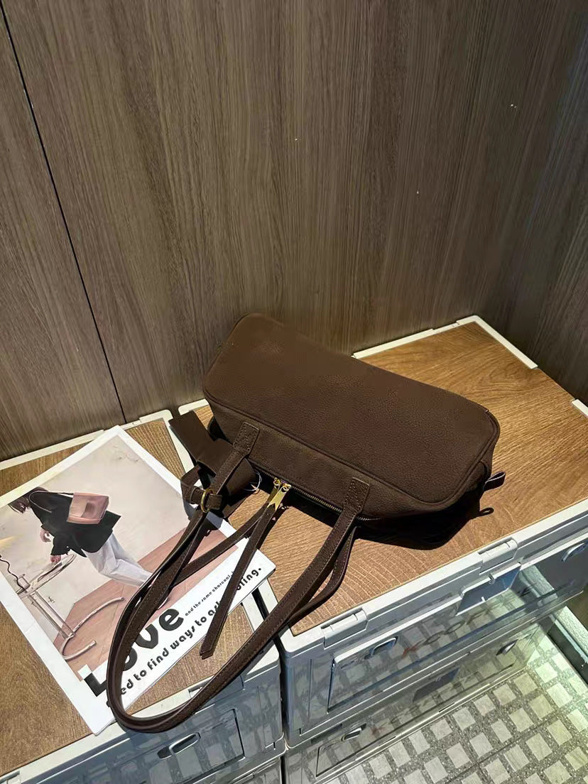 Genuine Leather Boston Bag Shoulder Messenger Bag