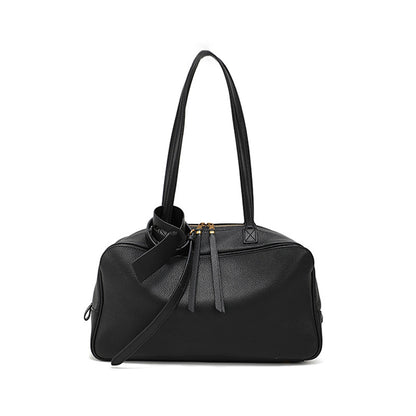 Genuine Leather Boston Bag Shoulder Messenger Bag