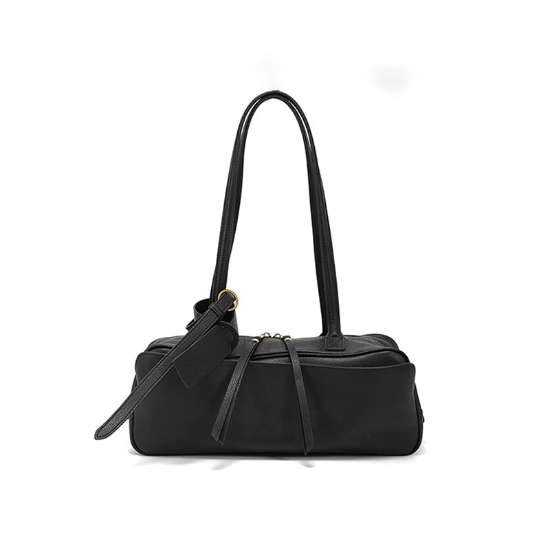 Genuine Leather Boston Bag Shoulder Messenger Bag