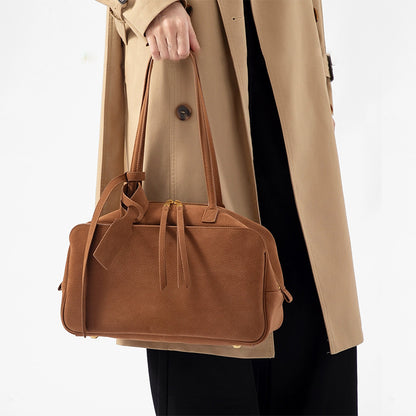 Genuine Leather Boston Bag Shoulder Messenger Bag