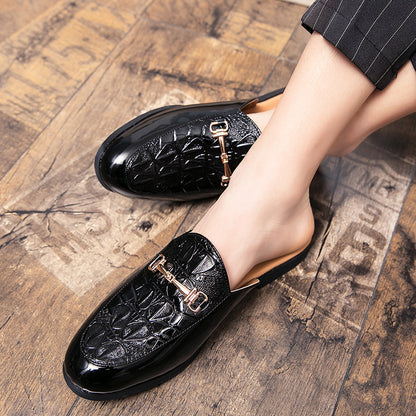 Genuine Leather Breathable Slip-On Slippers