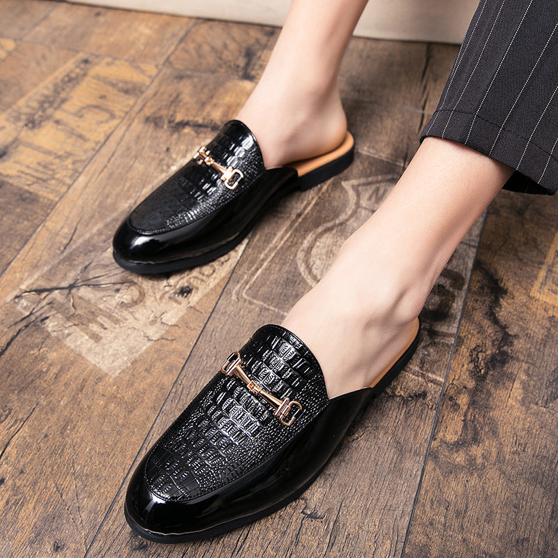 Genuine Leather Breathable Slip-On Slippers