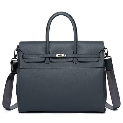 Genuine Leather Briefcase, 16-Inch Laptop Bag