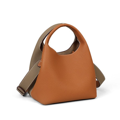 Genuine Leather Bucket Bag for Women