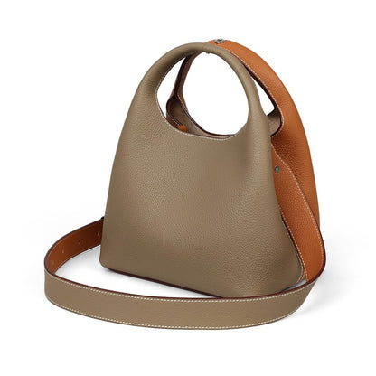 Genuine Leather Bucket Bag for Women