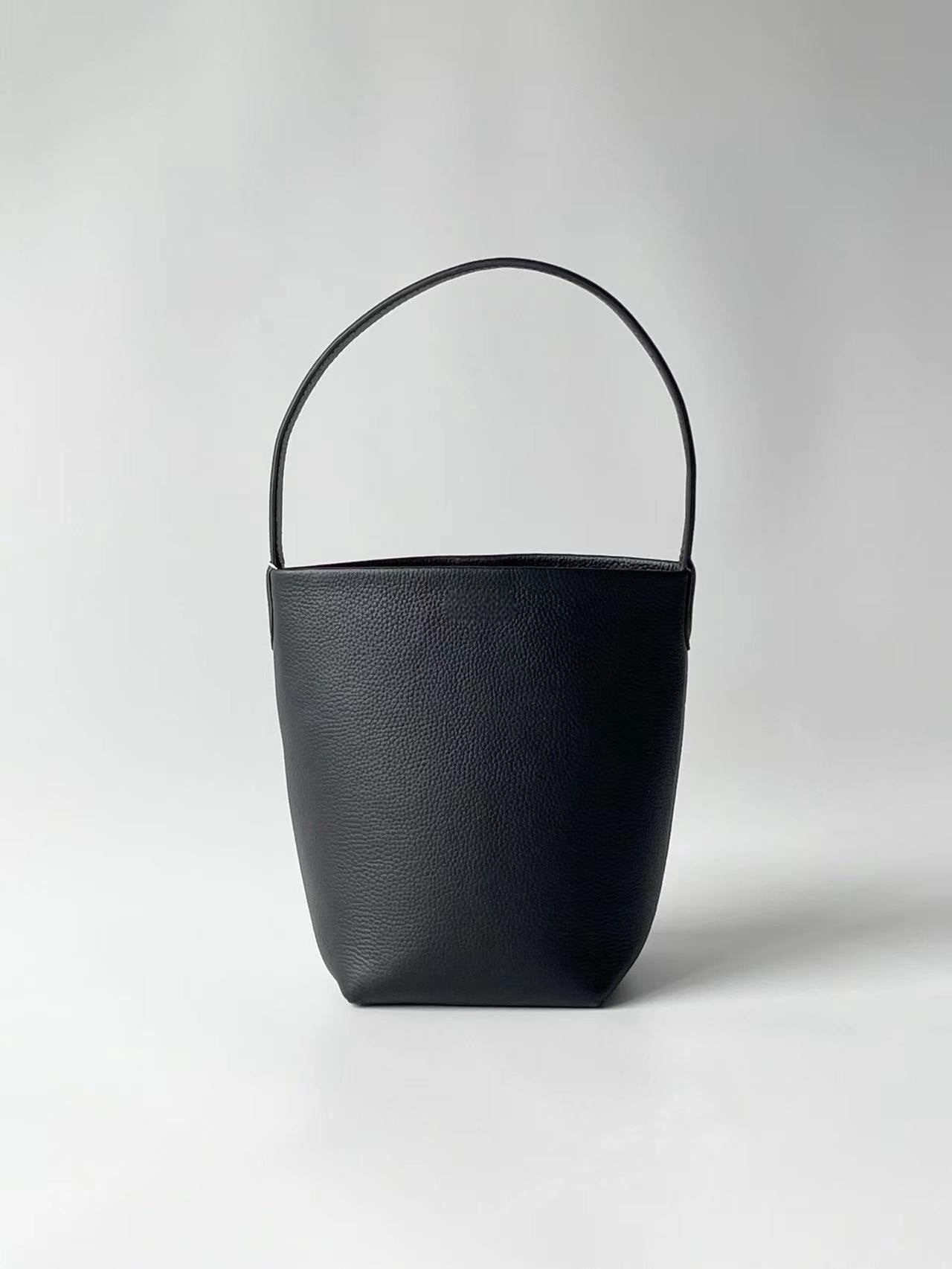Genuine Leather Bucket Shoulder Bag
