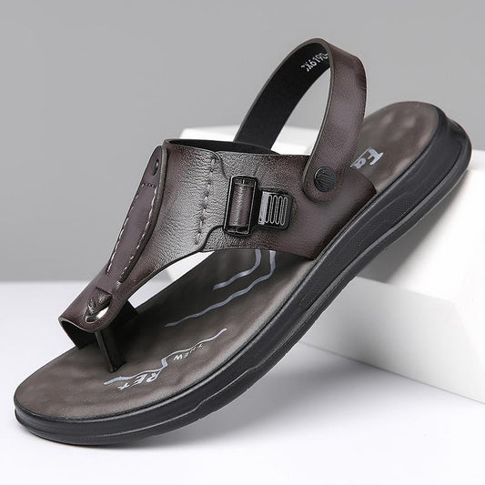Genuine Leather Buckle Sandals