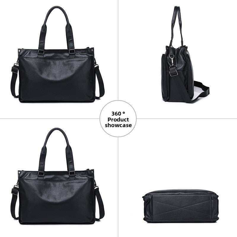 Genuine Leather Business Briefcase for Men