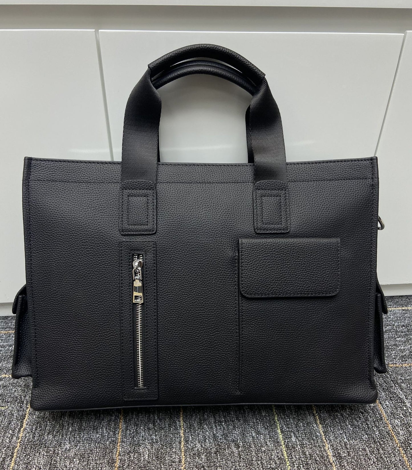 Genuine Leather Business Briefcase for Men