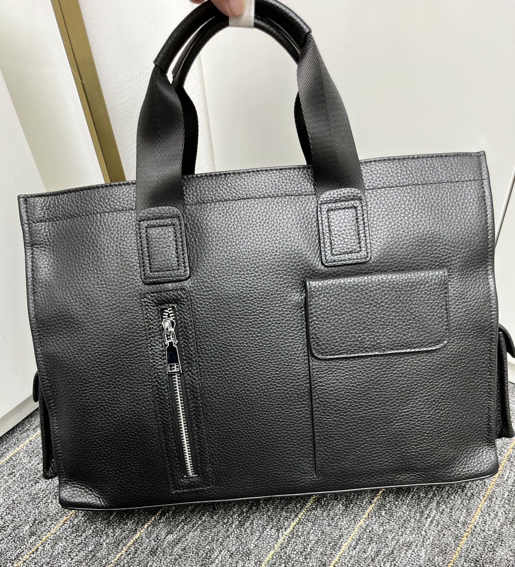 Genuine Leather Business Briefcase for Men
