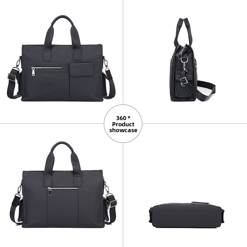 Genuine Leather Business Briefcase for Men