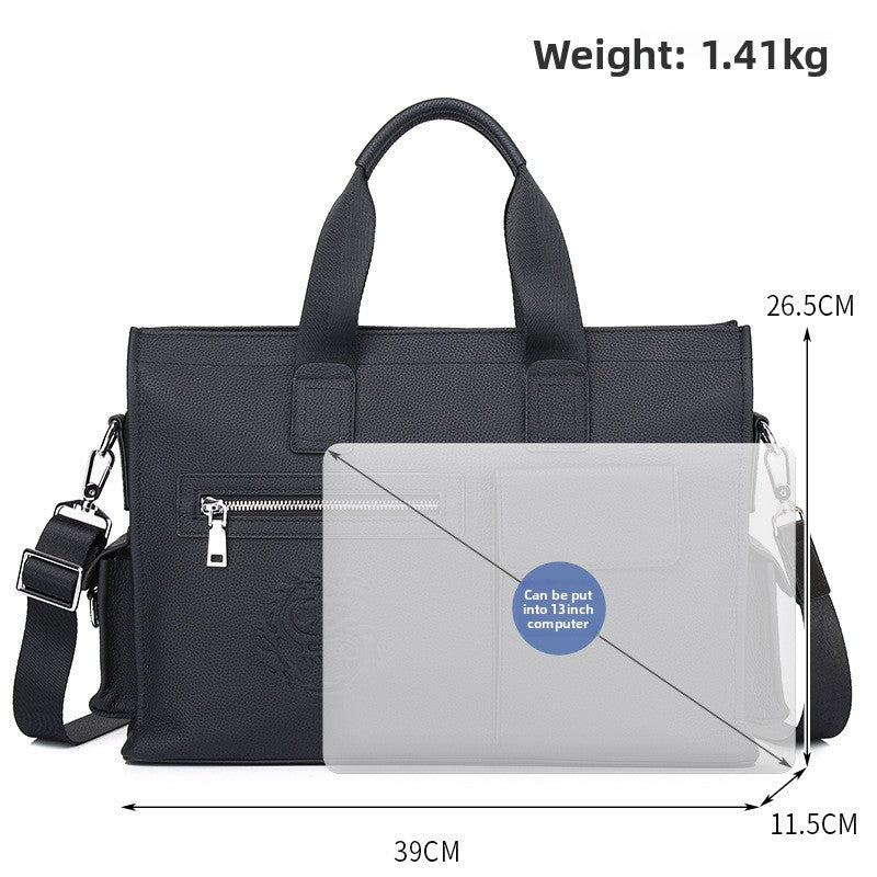 Genuine Leather Business Briefcase for Men