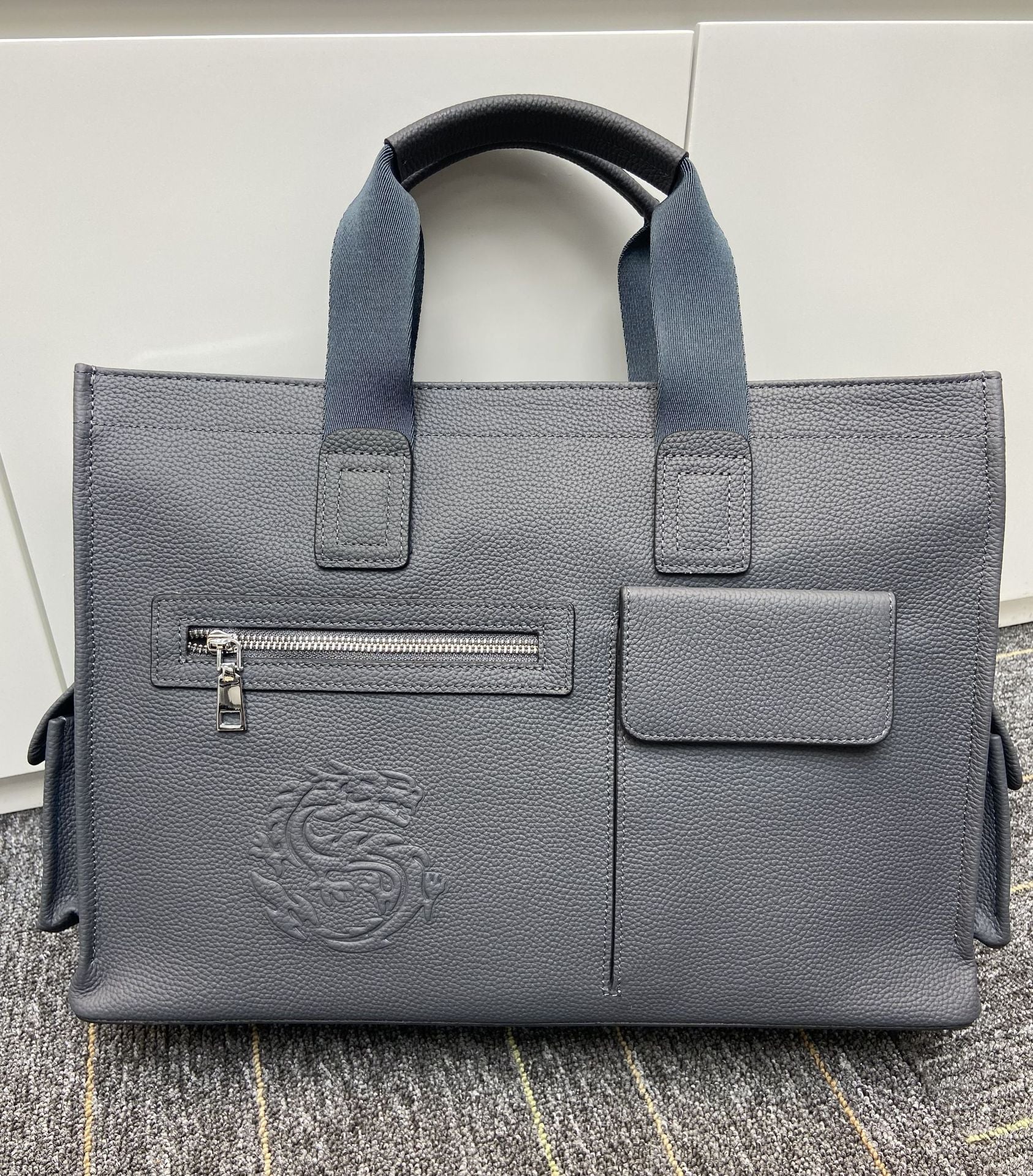 Genuine Leather Business Briefcase for Men