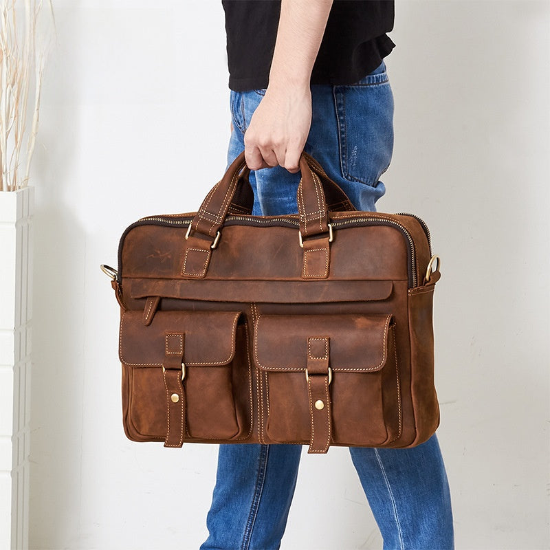 Genuine Leather Business Briefcase