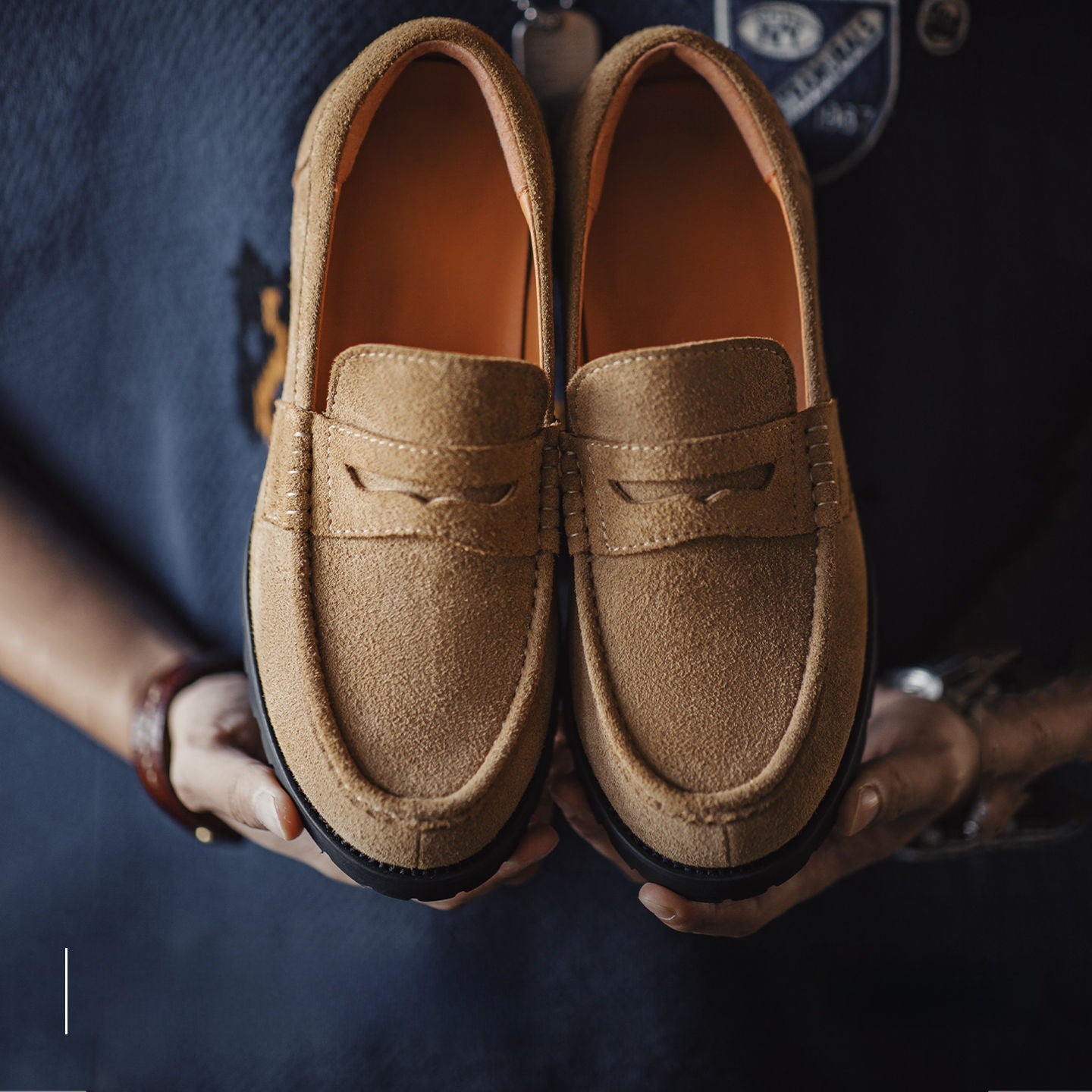 Genuine leather casual suede shoes