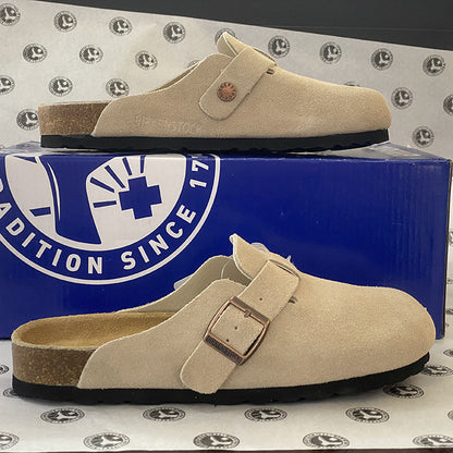 Genuine Leather Cork Footbed Unisex Sandals