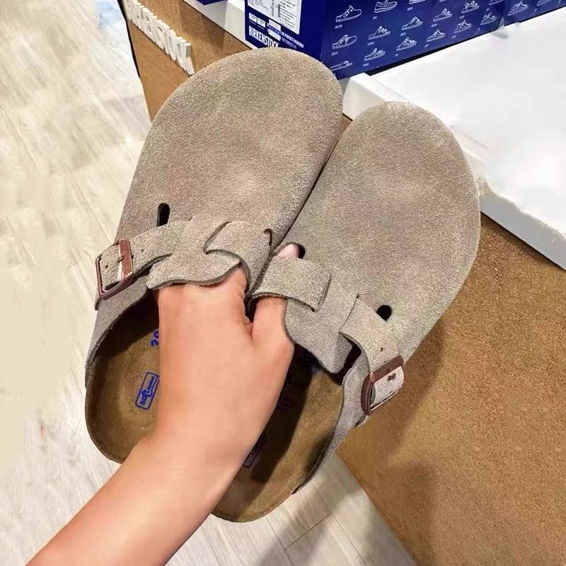 Genuine Leather Cork Footbed Unisex Sandals