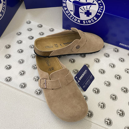 Genuine Leather Cork Footbed Unisex Sandals