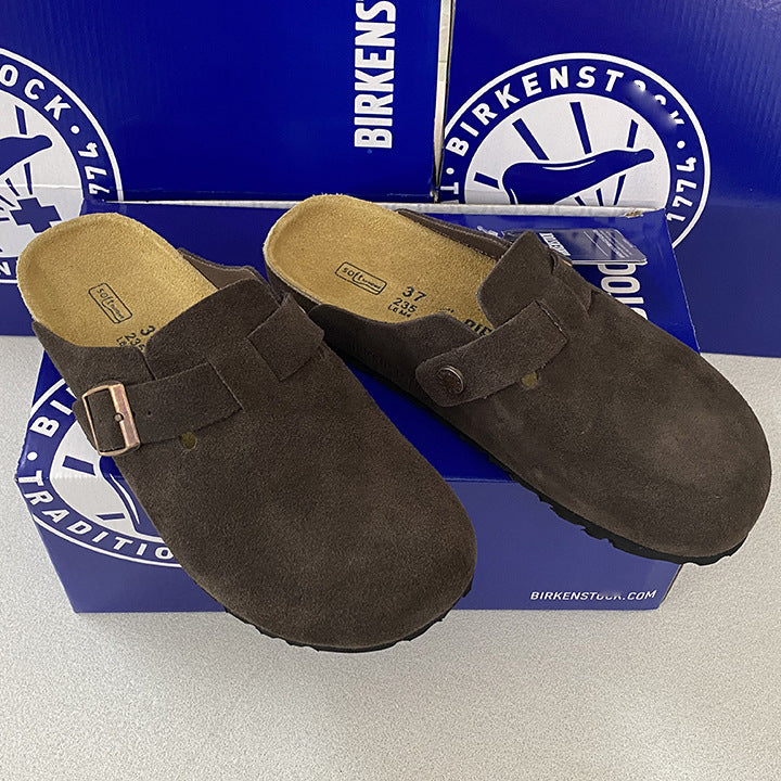 Genuine Leather Cork Footbed Unisex Sandals
