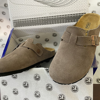 Genuine Leather Cork Footbed Unisex Sandals