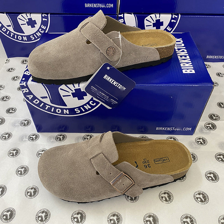 Genuine Leather Cork Footbed Unisex Sandals
