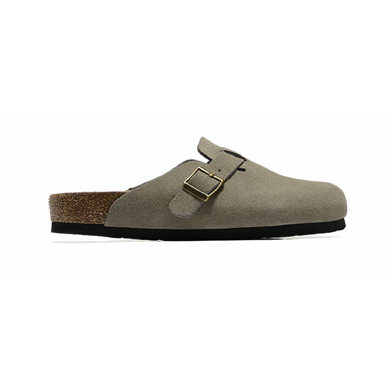 Genuine Leather Cork Sandals Unisex Casual Retro