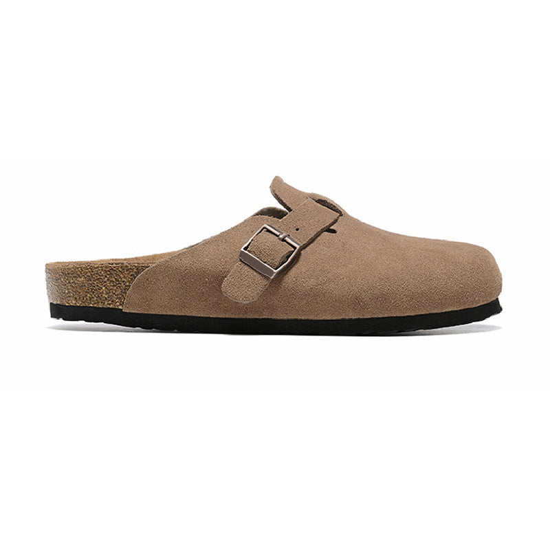 Genuine Leather Cork Sandals Unisex Casual Retro