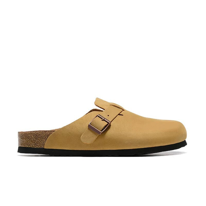 Genuine Leather Cork Sandals Unisex Casual Retro