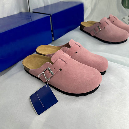 Genuine Leather Cork Sandals Unisex Casual Retro