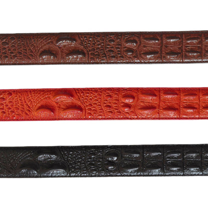 Genuine Leather Crocodile Pattern Belt