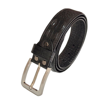 Genuine Leather Crocodile Pattern Belt
